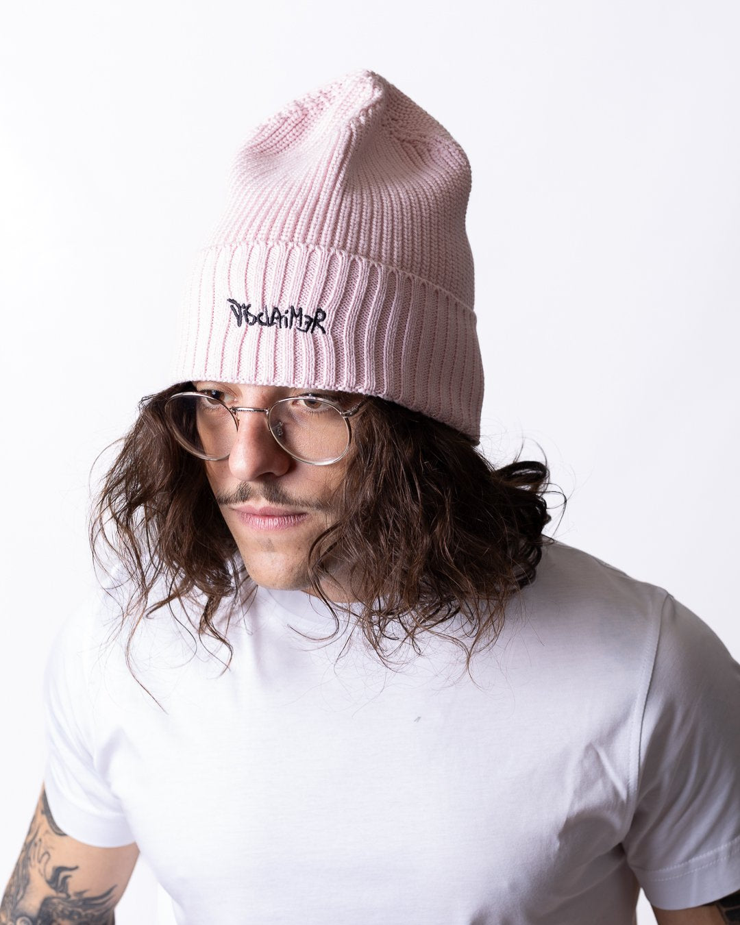 Cappello Disclaimer con risvolto e logo ricamato