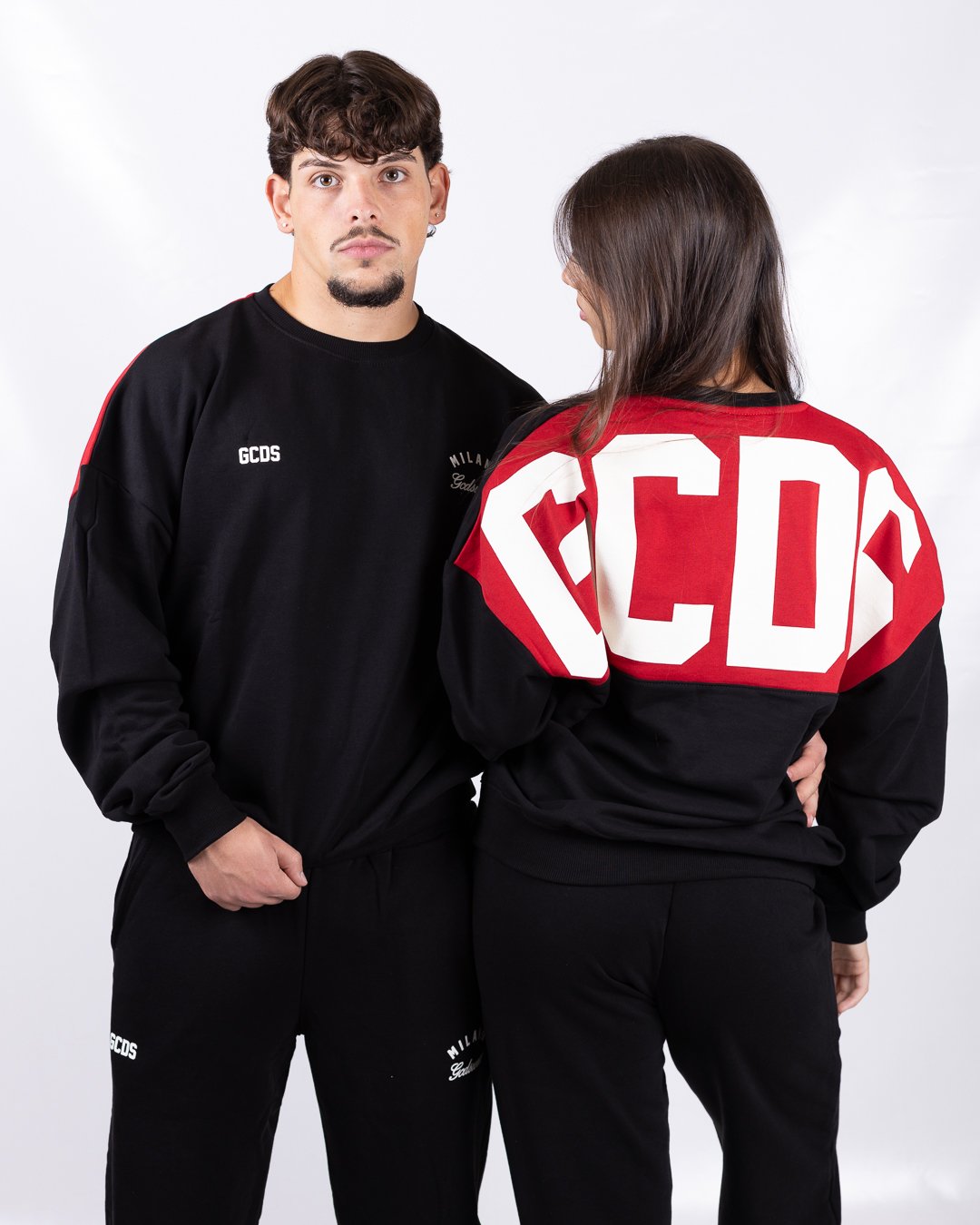 Felpa GCDS girocollo "Band Logo Back"