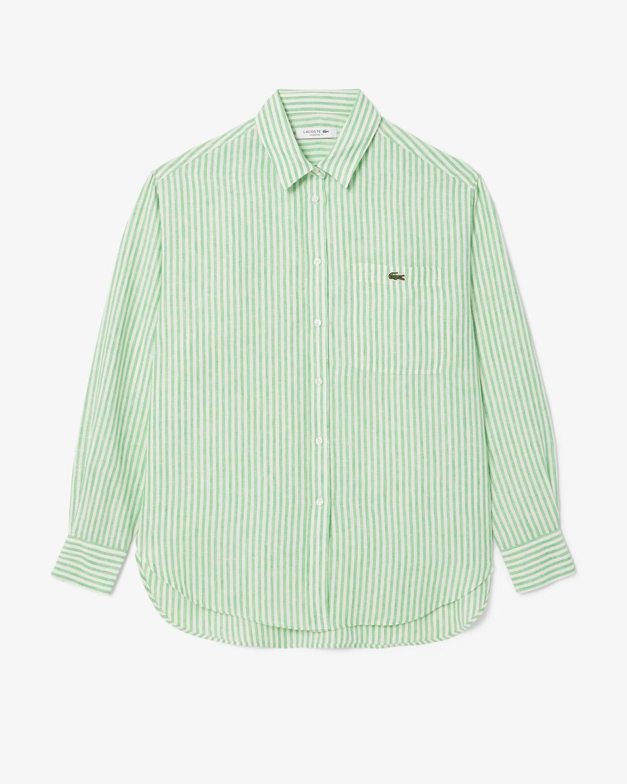 Camicia Lacoste maniche lunghe a righe