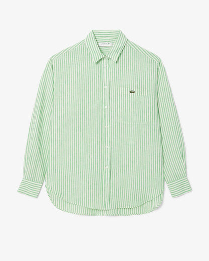 Camicia Lacoste maniche lunghe a righe