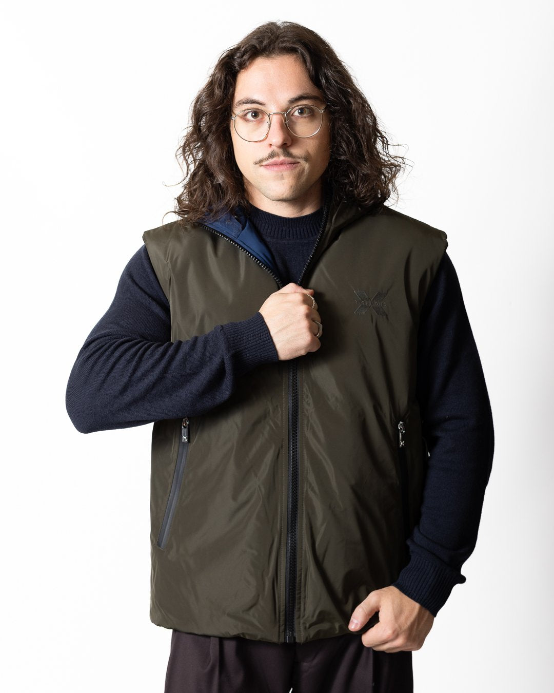 Gilet Richmond X reversibile con logo ricamato