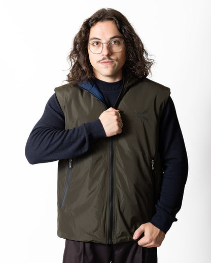 Gilet Richmond X reversibile con logo ricamato