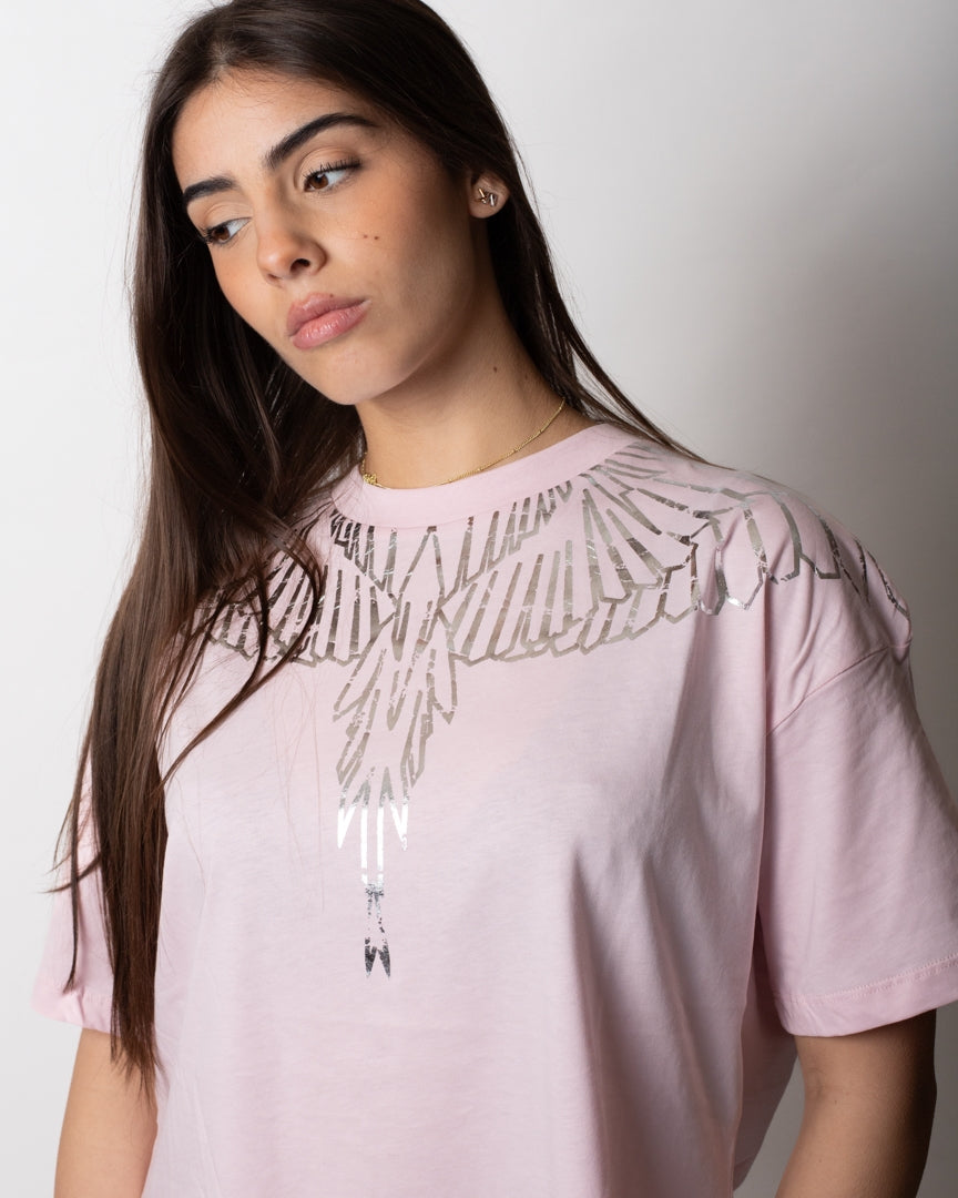 T-Shirt Marcelo Burlon cropped "Icon Wings" donna