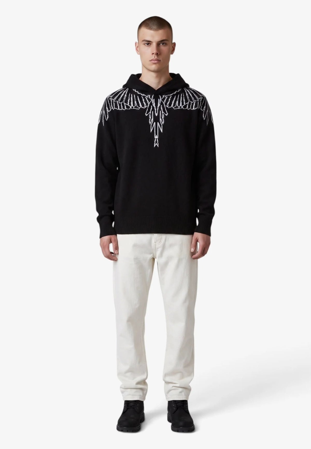 Maglia Marcelo Burlon con cappuccio "Icon Wings" uomo