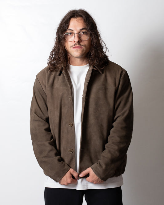 Giubbotto Calvin Klein bomber in suede uomo