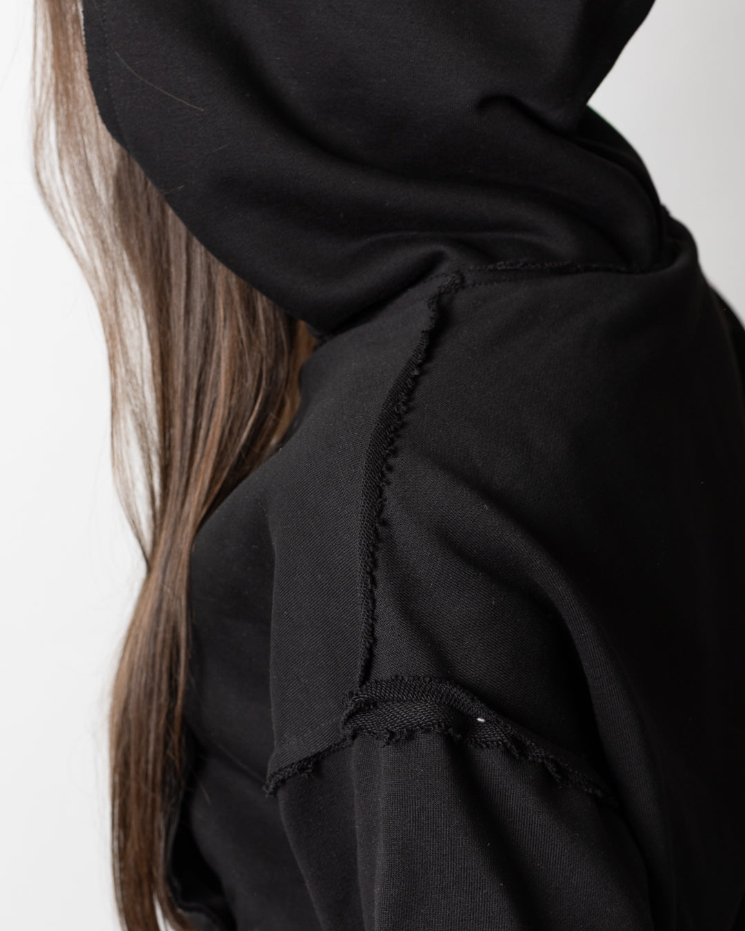 Felpa Comme des Fuckdown fullzip con cuciture a taglio vivo donna
