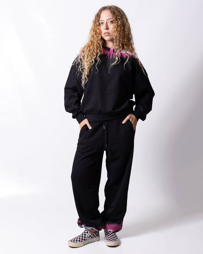 Pantalone County of Milan con grafica ali donna