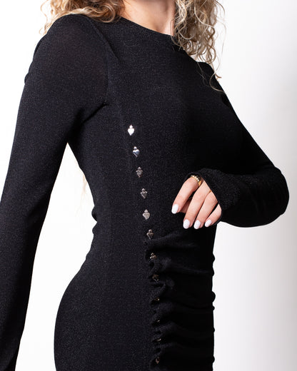 Abito Richmond X glitterato con bottoni donna