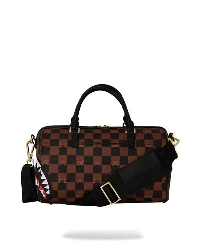 Borsa Sprayground marrone peeking character  mini duffle
