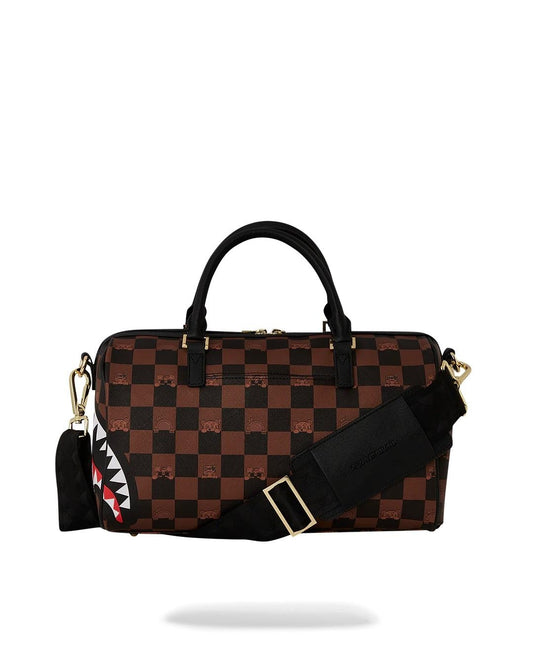 Borsa Sprayground marrone peeking character  mini duffle