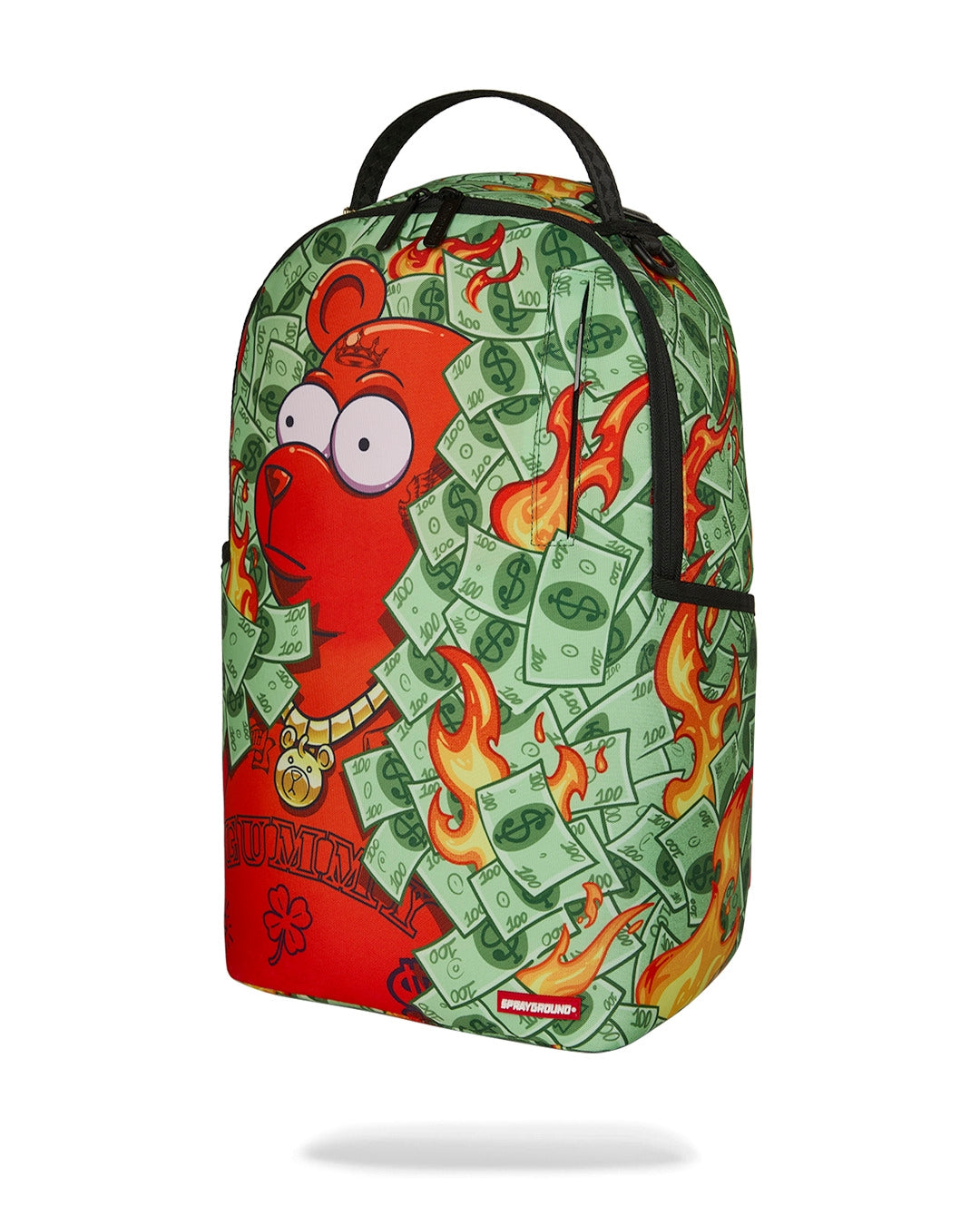 Zaino Sprayground verde DIABLO BEAR IN BUSHES DLXSR BACKPACK A.I. 