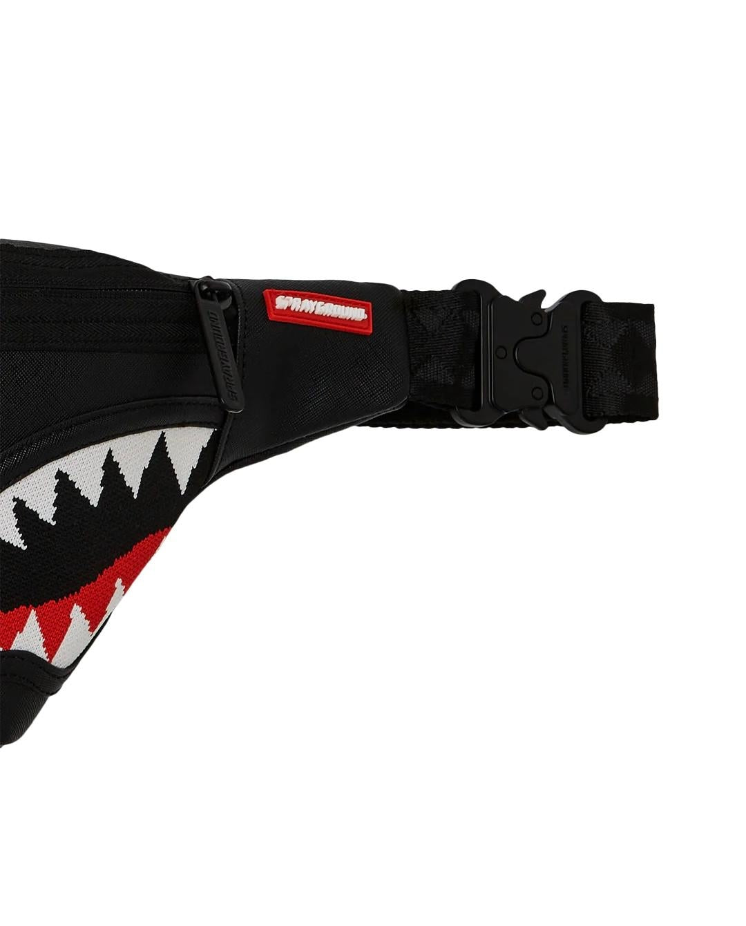 Marsupio Sprayground nero Fly knit mouth savvy crossbody