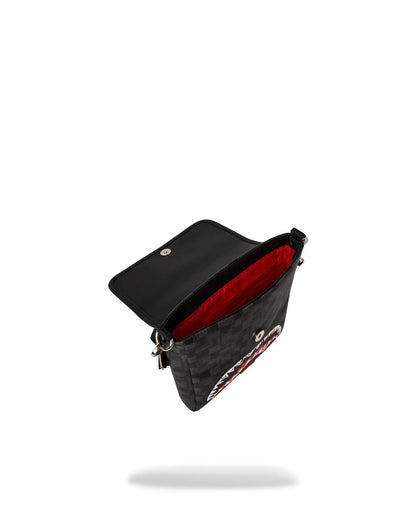 Tracolla Sprayground nero "SCRIBBLE SHARK MESSENGER BAG"