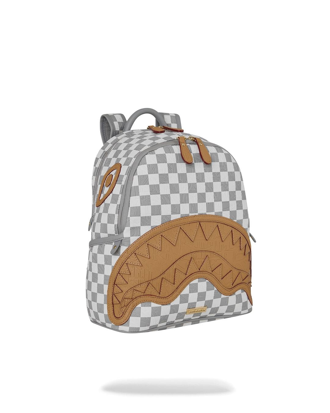 Zainetto Sprayground bianco EMBOSSED CREAM CHECK SAVAGE BACKPACK