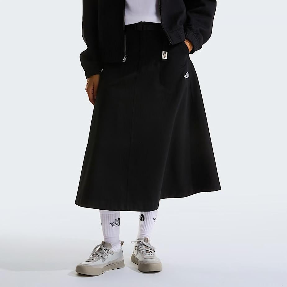 Gonna The North Face in twill con cintura donna