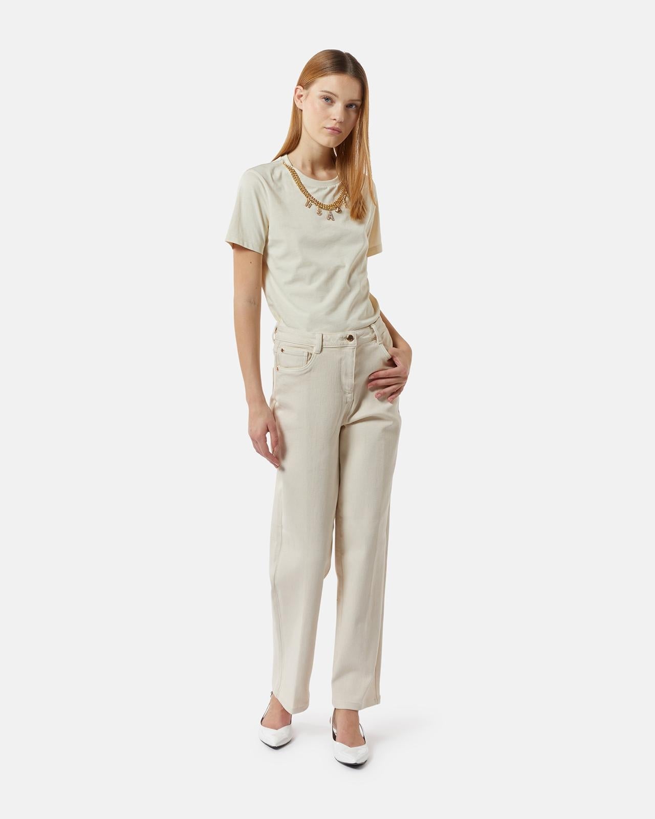 T-Shirt Silvian Heach con catene e ciondoli donna