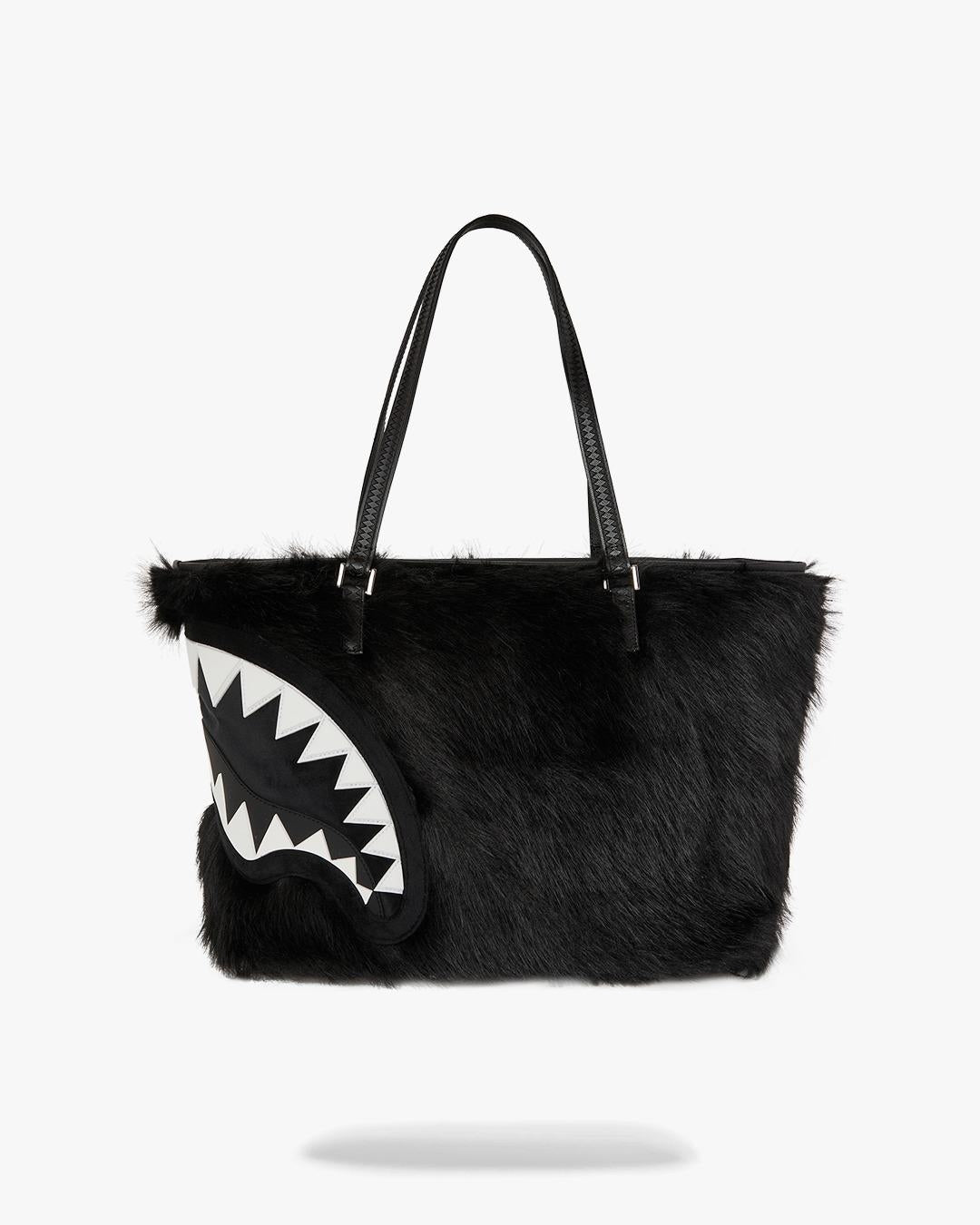 Borsa Sprayground nero "FUR CRAY BLACK TOTE"