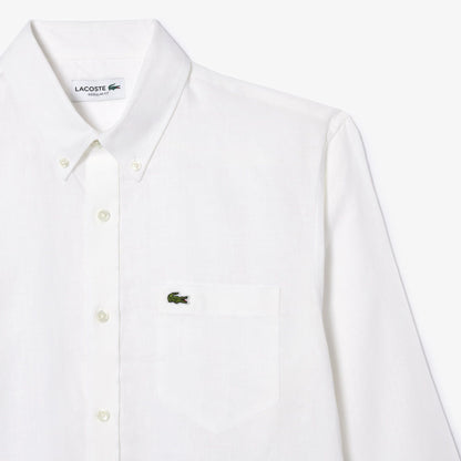 Camicia Lacoste regular in lino uomo