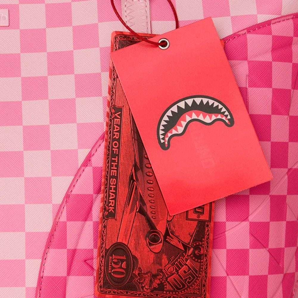 Borsa Sprayground rosa "Pink shark in paris patch tote" 