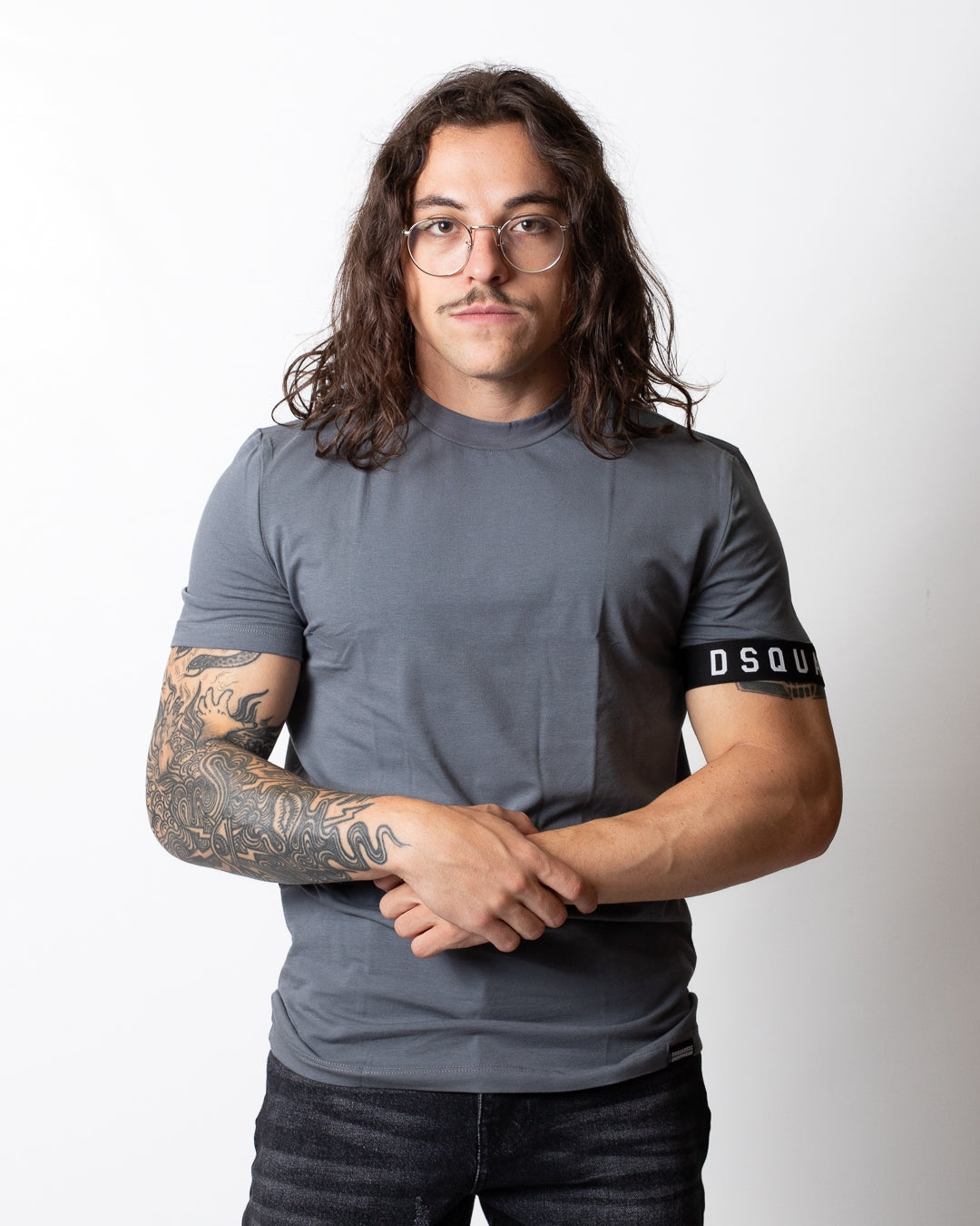 T-Shirt Dsquared2 con fascia logata uomo