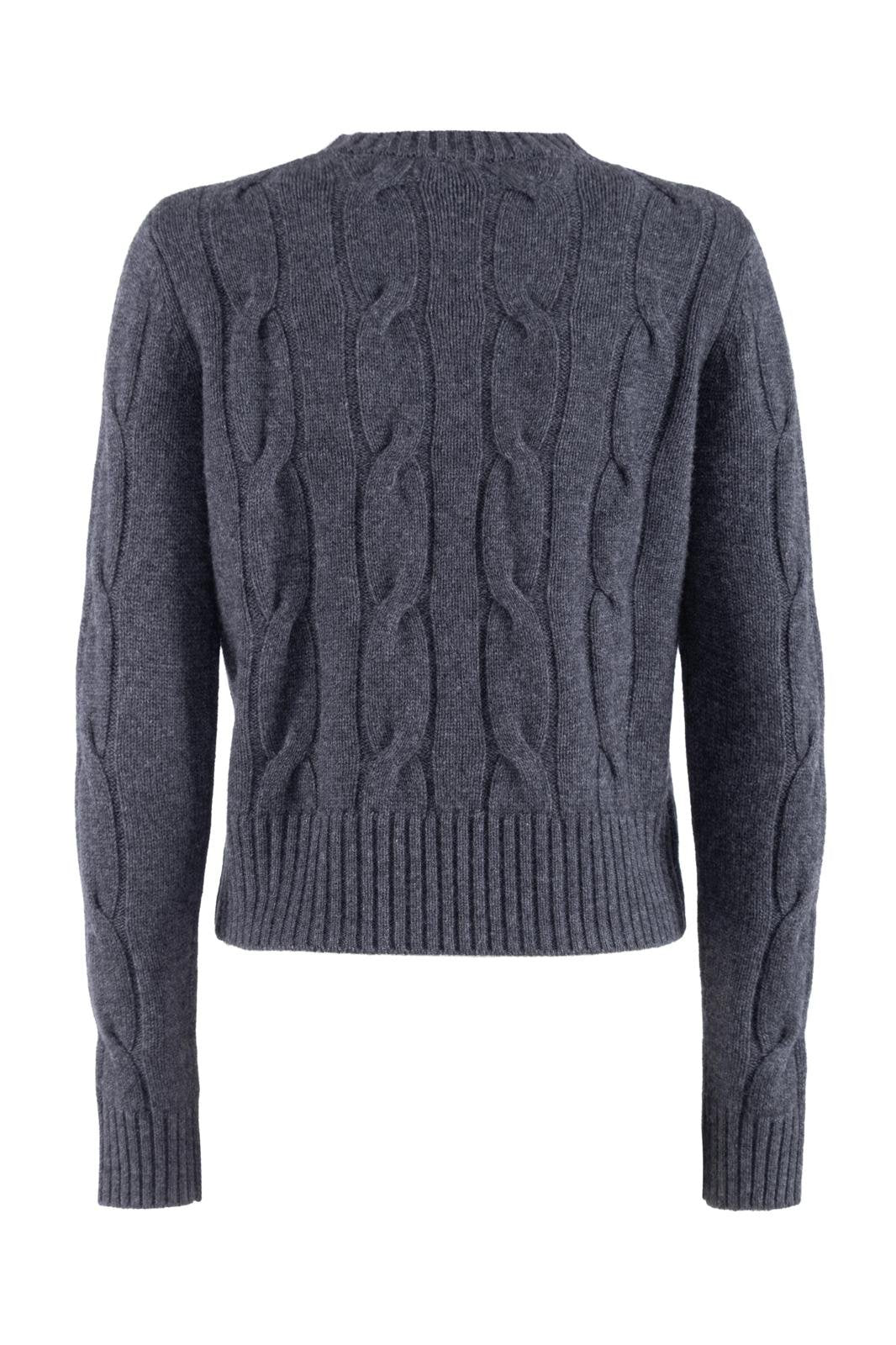 Maglia Nenette in lana e cashmere con trama a trecce