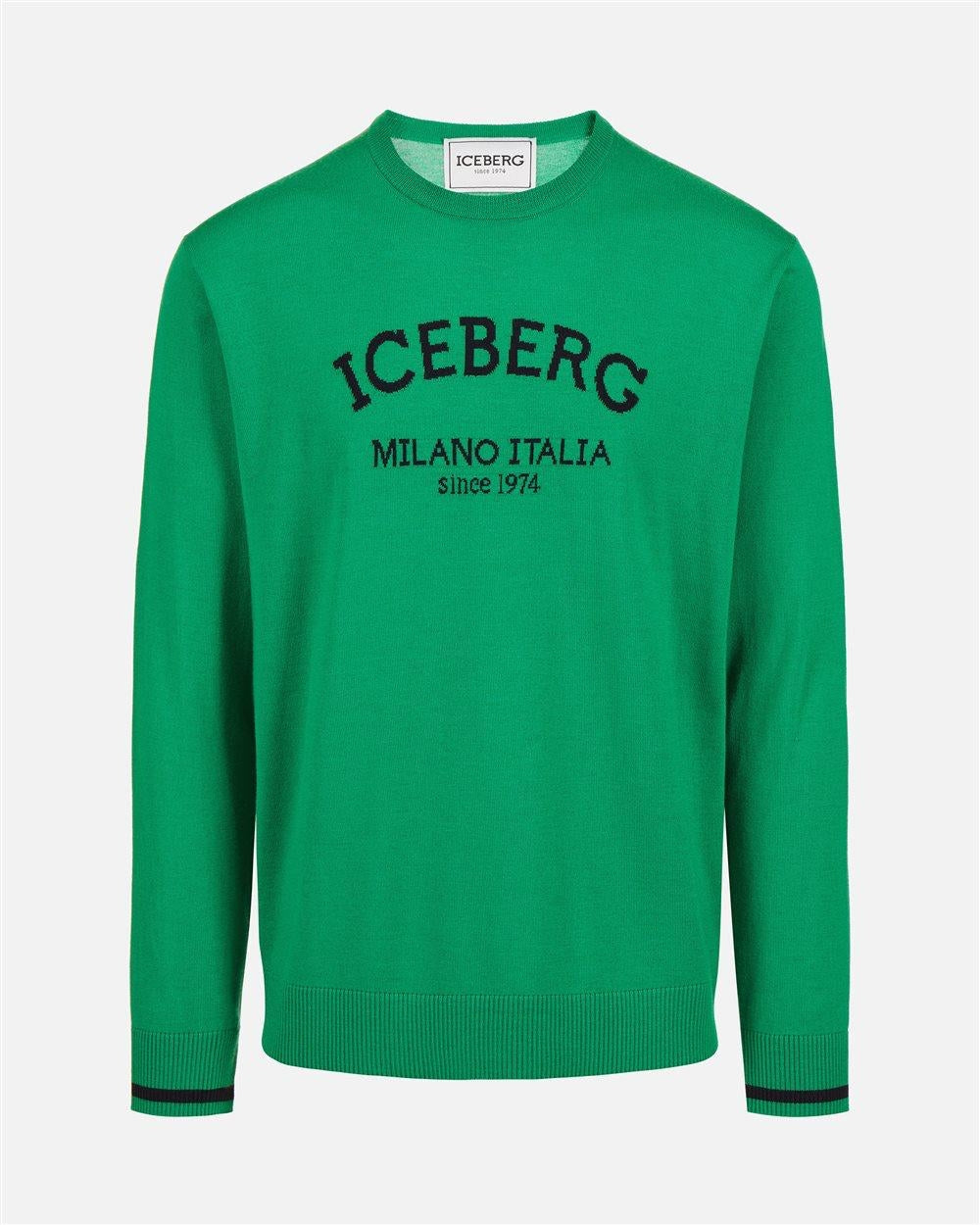 Maglia Iceberg girocollo logata uomo
