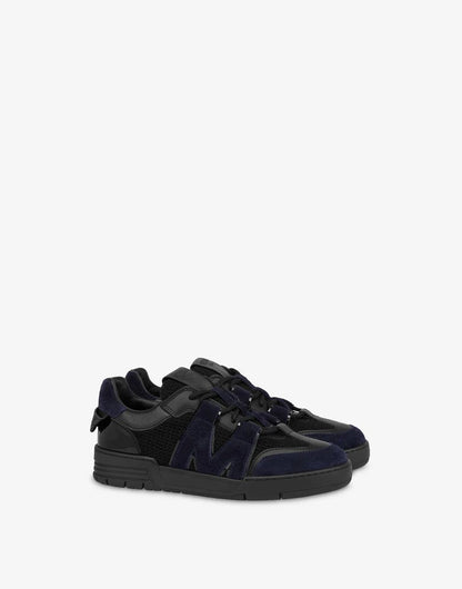 Sneakers Moschino con dettagli in suede uomo