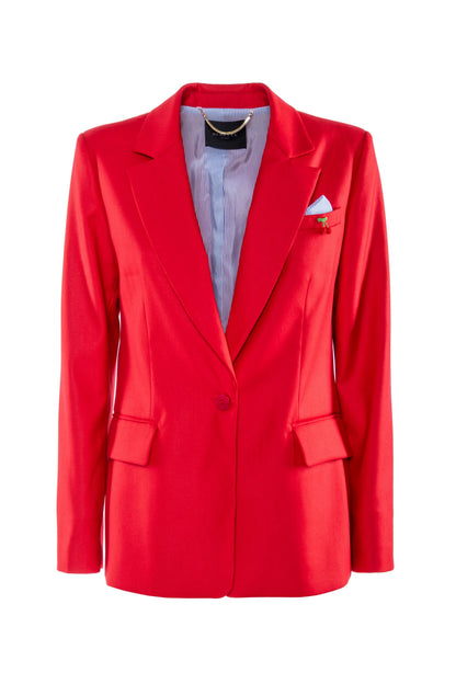 Giacca blazer Nenette monopetto con dettaglio a righe donna