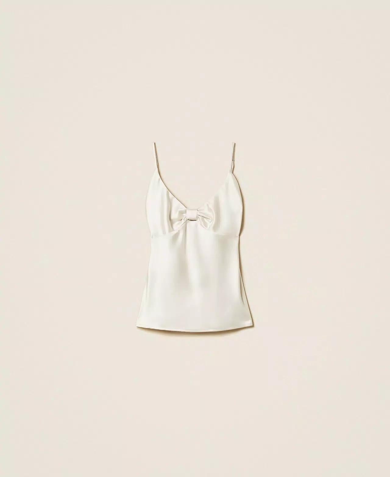 Top Twinset Actitude in raso con nodo donna