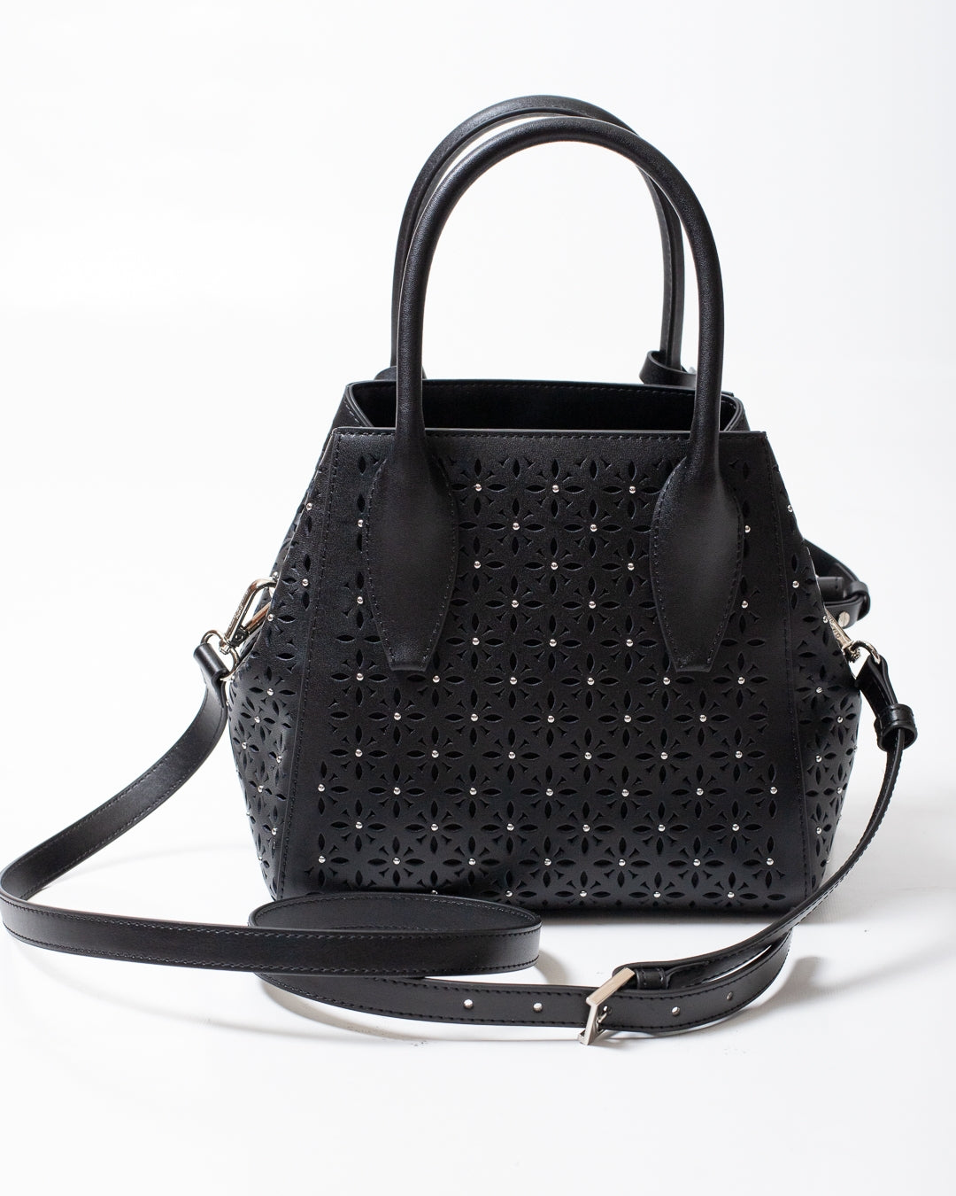 Borsa John Richmond in vera pelle con dettagli traforati donna