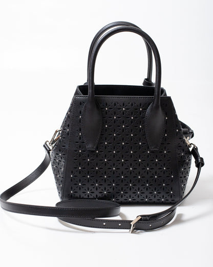 Borsa John Richmond in vera pelle con dettagli traforati donna