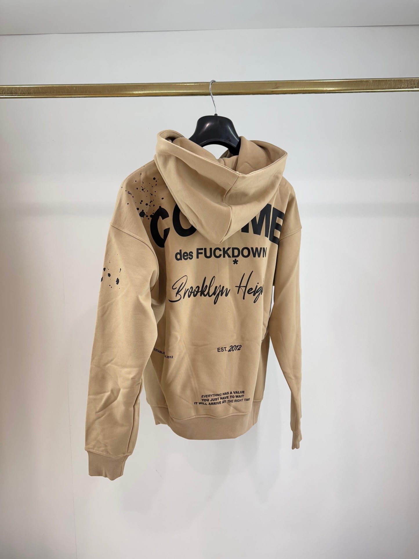 Felpa Comme des Fuckdown stampata con cappuccio uomo