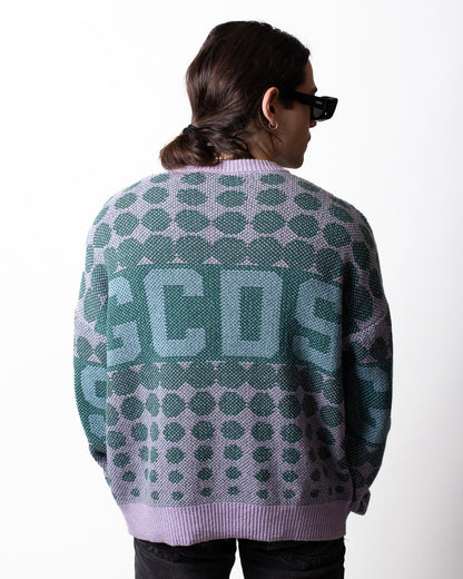 Maglia GCDS girocollo con fantasia uomo