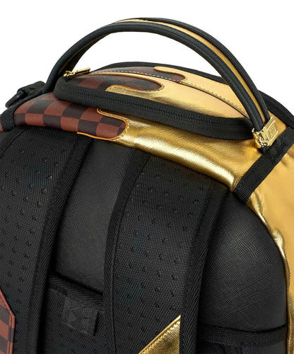 Zaino Sprayground marrone SHARKS IN PARIS GOLD DRIP BACKPACK
