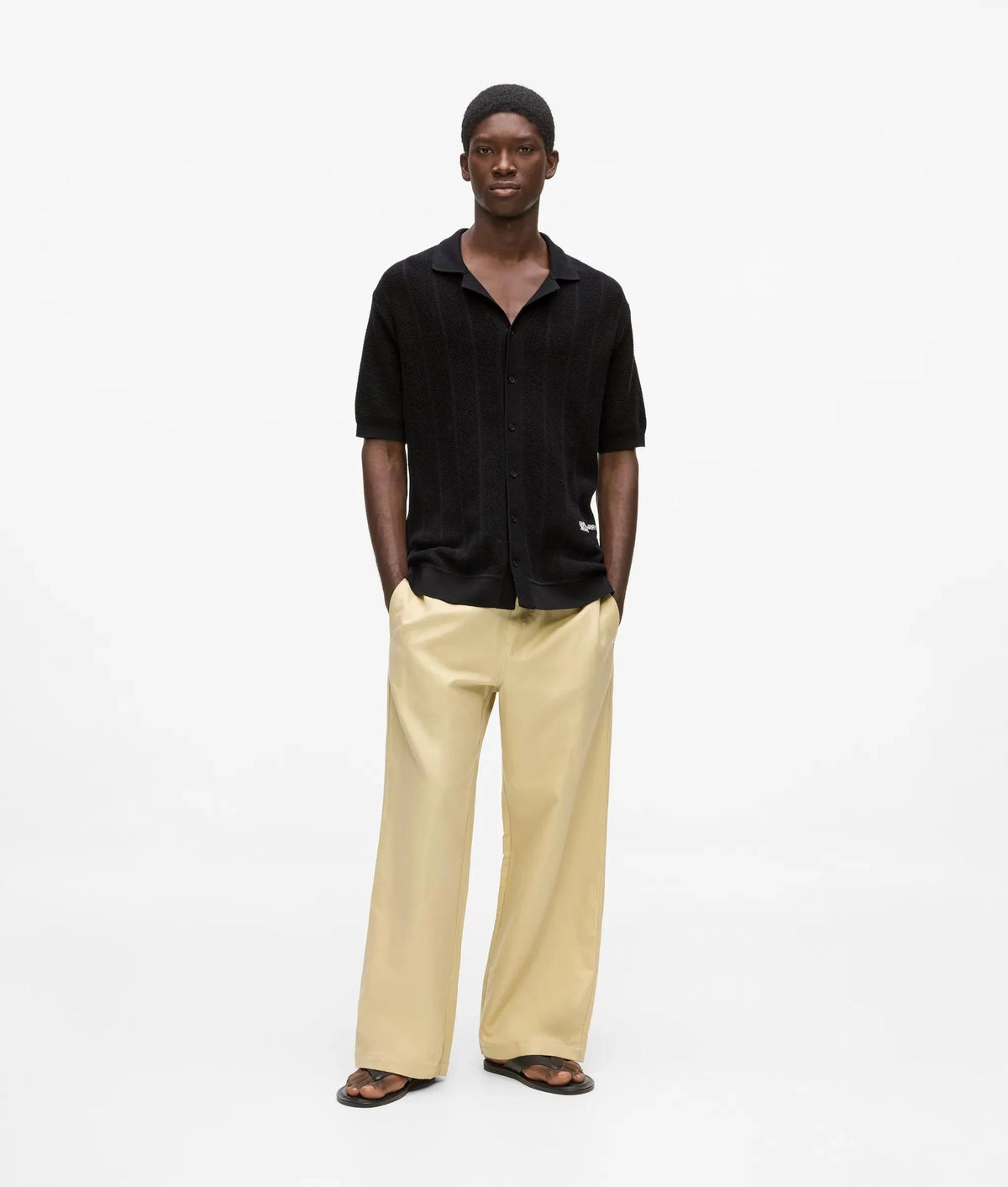 Camicia Karl Lagerfeld Jeans in maglia traforata uomo