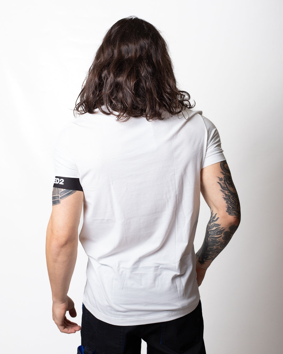 T-Shirt Dsquared2 con banda elastica logata