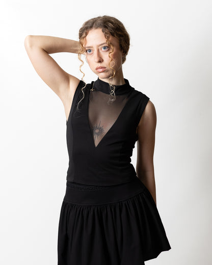 Top Richmond X con dettagli trasparenti donna