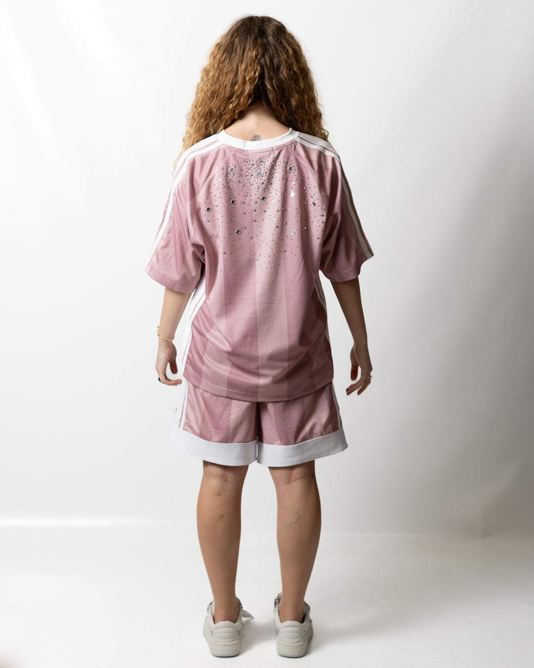 Short Barrow soccer con borchie e strass donna