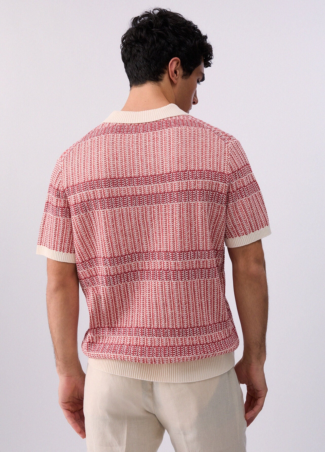Polo Liu Jo in maglia ricamata uomo