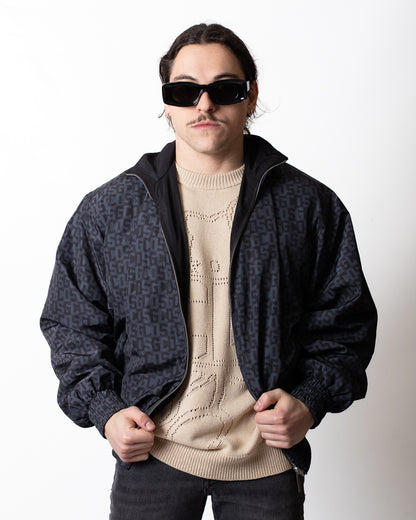Giubbotto GCDS in nylon con stampa all-over uomo