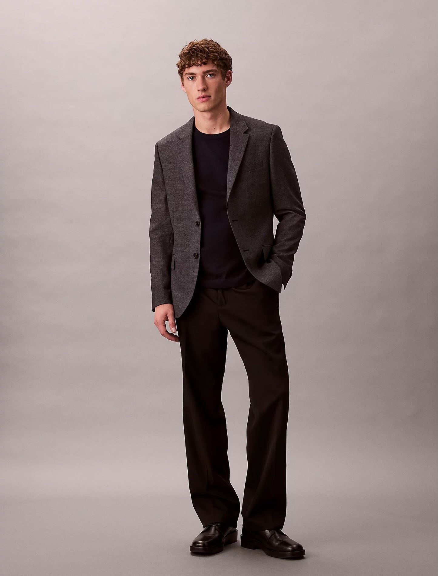 Maglia Calvin Klein girocollo in lana merino uomo