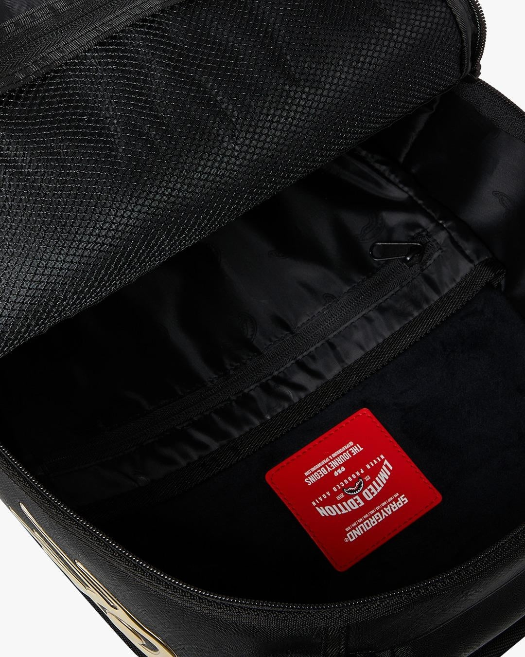 Zaino Sprayground nero "GOLD AND DANGEROUS BACKPACK"