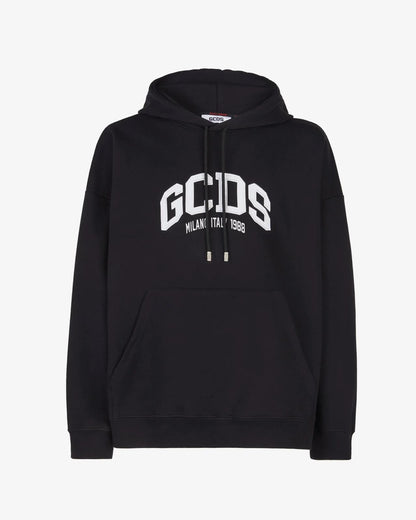 Felpa GCDS con cappuccio e logo ricamato uomo