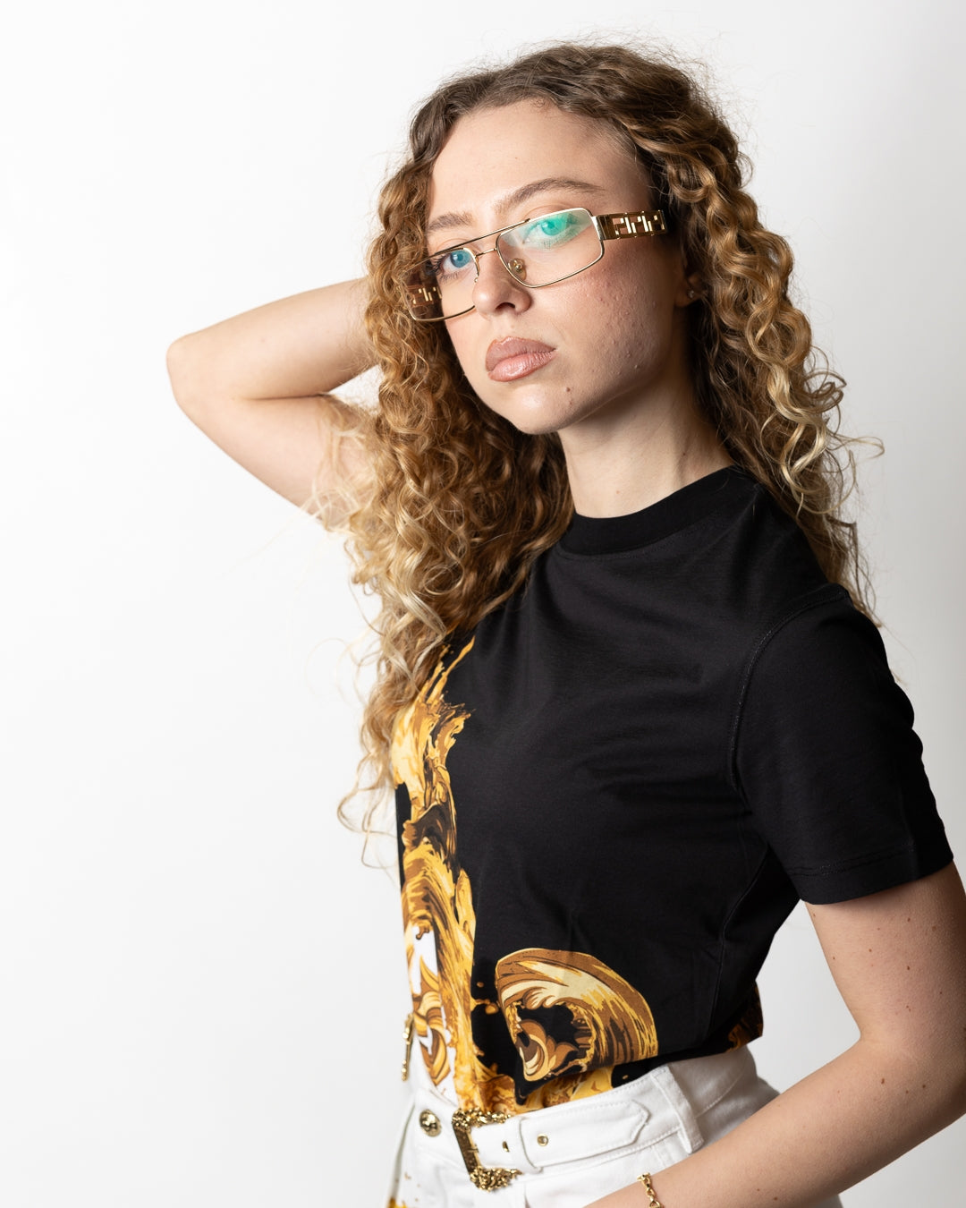 T-Shirt Versace Jeans Couture "Wave Couture" donna