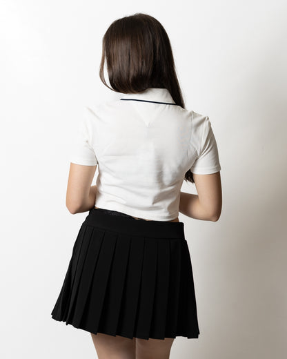 Polo Tommy Jeans cropped "Logo badge" donna