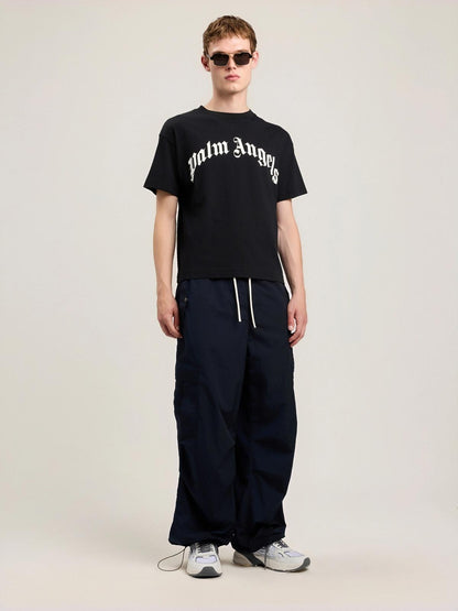T-Shirt Palm Angels "Curved Logo Regular" uomo