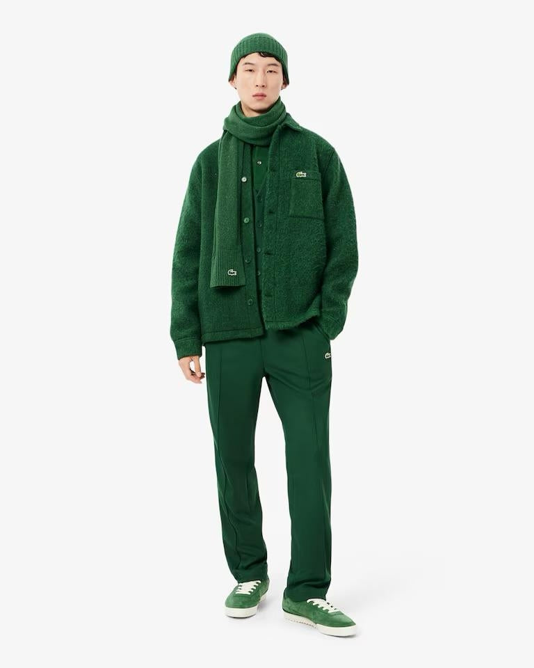 Sciarpa Lacoste in misto lana logata