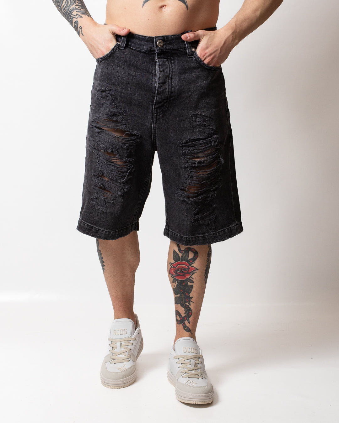 Bermuda John Richmond con logo patch uomo