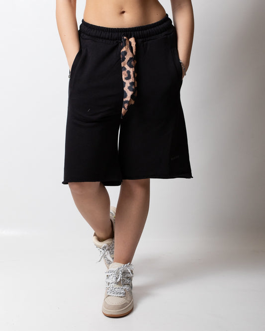 Bermuda Disclaimer con coulisse leopardata donna