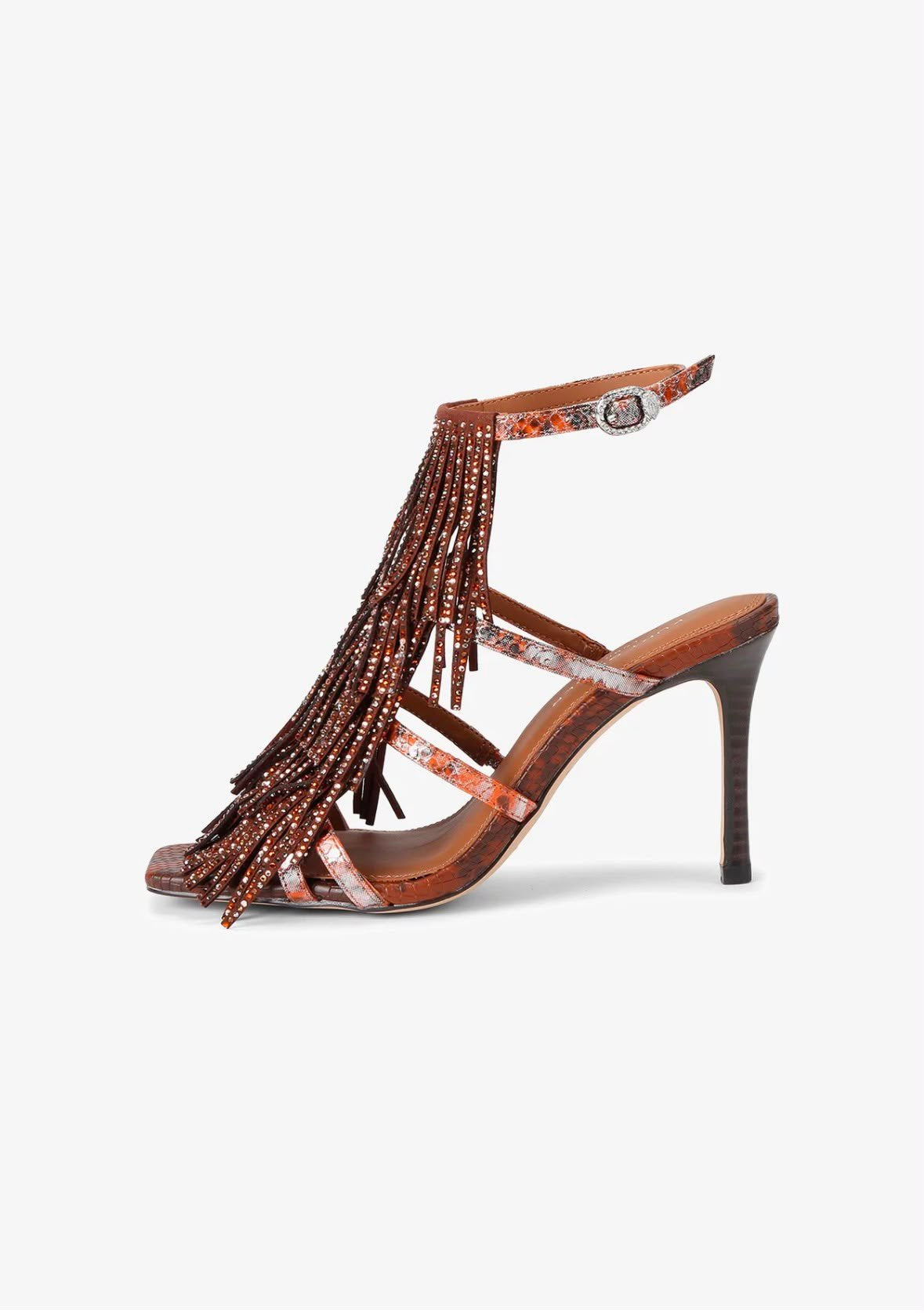 Tacchi Kurt Geiger con frange brillantinate